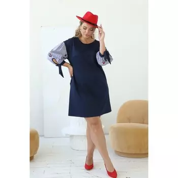 Платье женское, размер 54, цвет синий