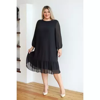 Платье женское, размер 54, цвет угольный