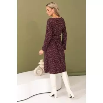 Платье женское, размер 56, цвет бордовый