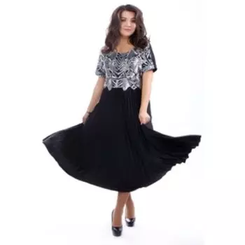 Платье женское, размер 56, цвет чёрный