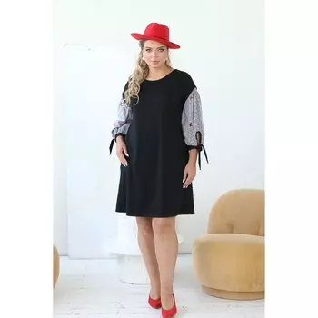 Платье женское, размер 56, цвет чёрный