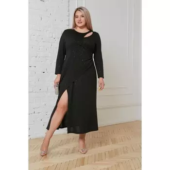 Платье женское, размер 56, цвет чёрный