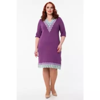 Платье женское, размер 56, цвет фиолетовый