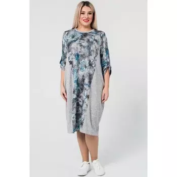 Платье женское, размер 56, цвет голубой