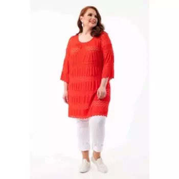 Платье женское, размер 56, цвет красный