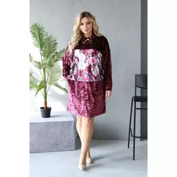 Платье женское, размер 56, цвет розовый