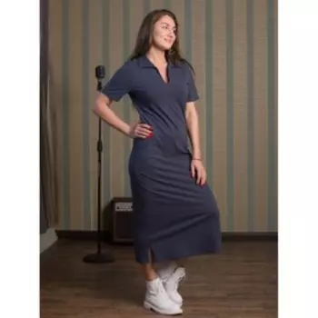 Платье женское, размер 56, цвет серый