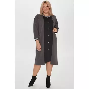 Платье женское, размер 56, цвет серый