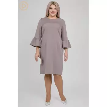 Платье женское, размер 56, цвет серый