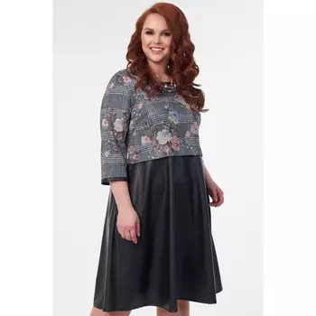 Платье женское, размер 56, цвет синий