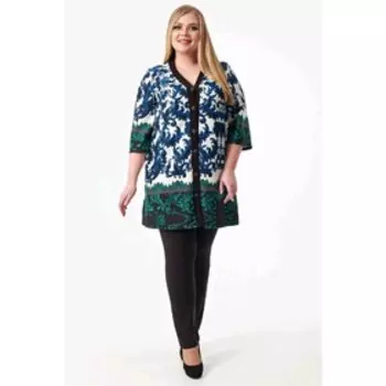 Платье женское, размер 56, цвет синий, белый