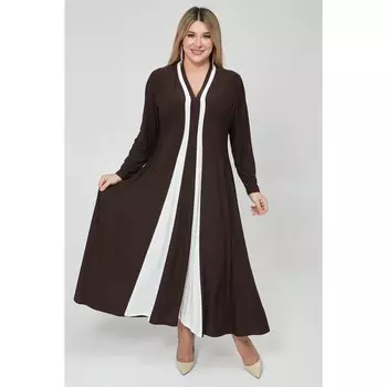 Платье женское, размер 56, цвет светло-коричневый