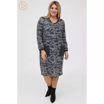 Платье женское, размер 56, цвет тёмно-синий