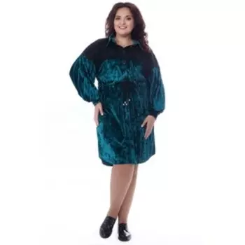 Платье женское, размер 56, цвет зелёный