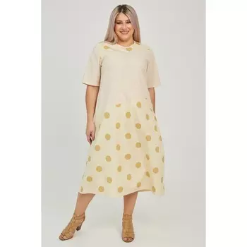 Платье женское, размер 58, цвет бежевый