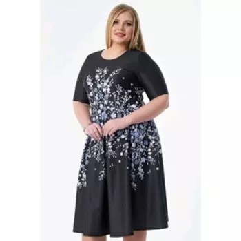 Платье женское, размер 58, цвет чёрный