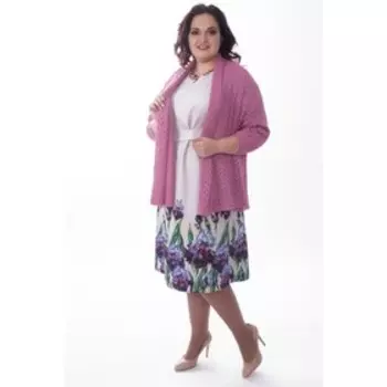 Платье женское, размер 58, цвет розовый