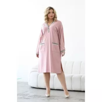 Платье женское, размер 58, цвет розовый