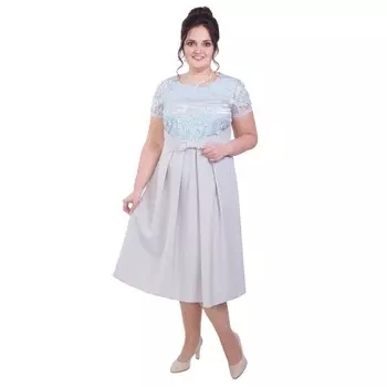 Платье женское, размер 58, цвет серый