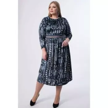 Платье женское, размер 58, цвет синий