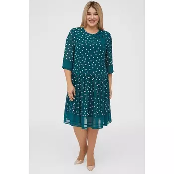 Платье женское, размер 58, цвет зелёный