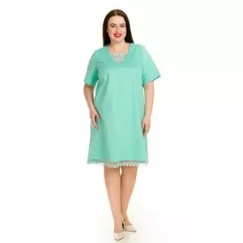 Платье женское, размер 60, цвет бирюзовый