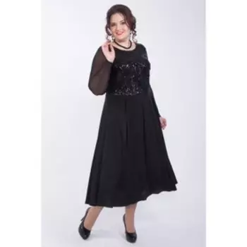 Платье женское, размер 60, цвет чёрный
