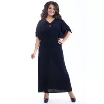 Платье женское, размер 60, цвет чёрный, синий