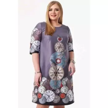 Платье женское, размер 60, цвет фиолетовый