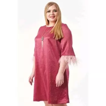 Платье женское, размер 60, цвет фуксия