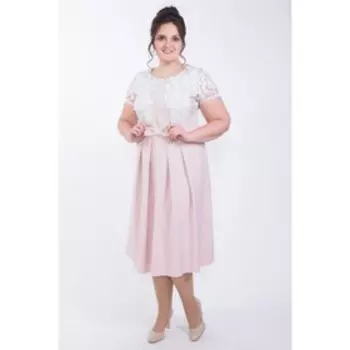 Платье женское, размер 60, цвет розовый