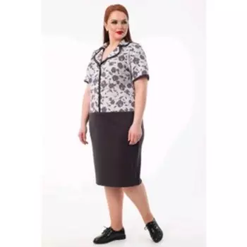 Платье женское, размер 60, цвет серый