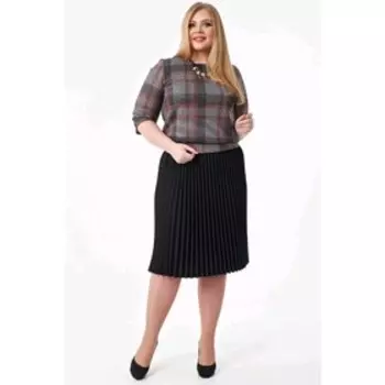 Платье женское, размер 60, цвет серый, чёрный