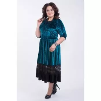 Платье женское, размер 60, цвет зелёный