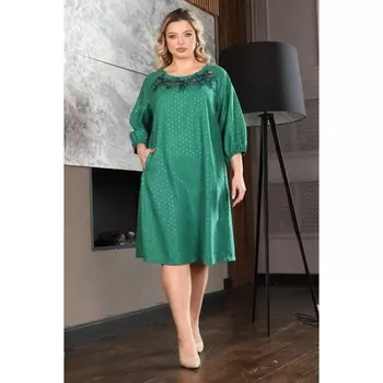 Платье женское, размер 60, цвет зелёный