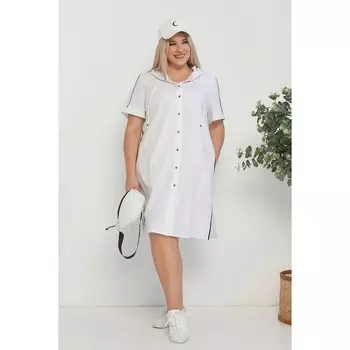 Платье женское, размер 62, цвет белый