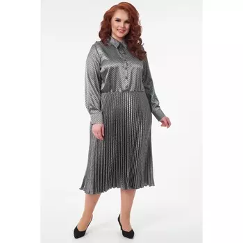 Платье женское, размер 62, цвет серый