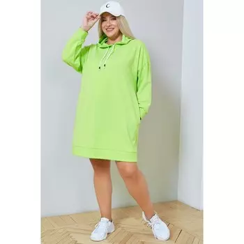 Платье женское, размер 62, цвет светло-зелёный