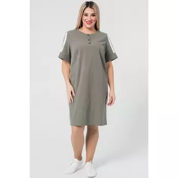 Платье женское, размер 62, цвет зелёный