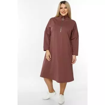 Платье женское, размер 64, цвет капучино