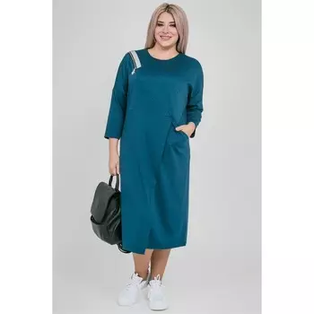 Платье женское, размер 66, цвет бирюзовый