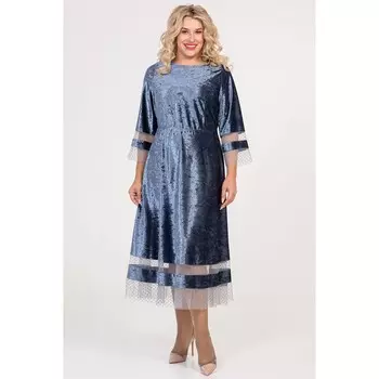 Платье женское, размер 66, цвет серый