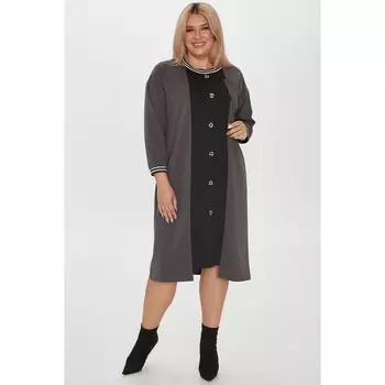 Платье женское, размер 68, цвет серый