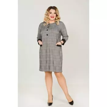 Платье женское, размер 68, цвет серый