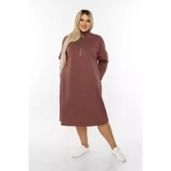 Платье женское, размер 70, цвет капучино