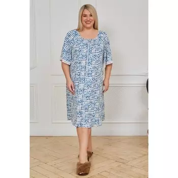 Платье женское, размер 74, цвет голубой