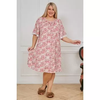 Платье женское, размер 76, цвет розовый