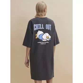 Платье женское, размер M, цвет тёмно-серый