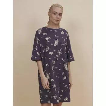 Платье женское, размер S, цвет тёмно-синий