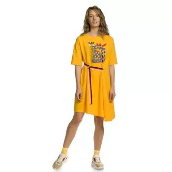 Платье женское, размер XS, цвет жёлтый